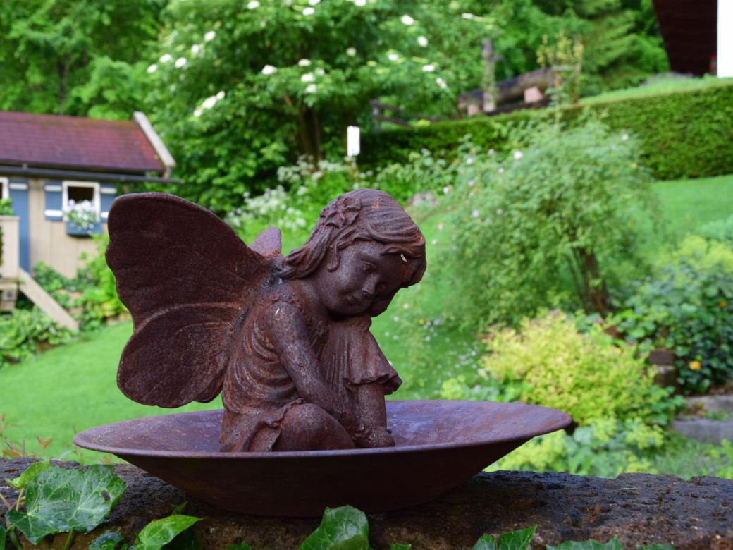 Der Garten der Ferienwohnung Hinterbrandner in Marktschellenberg im Berchtesgadener Land